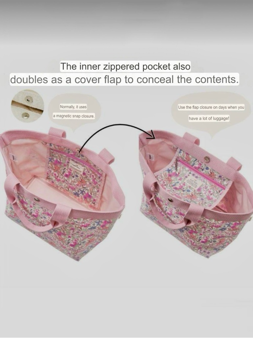 🆕 LIBERTY of LONDON x SANRIO Hello Kitty Large Floral Tote - Picture 9 of 11